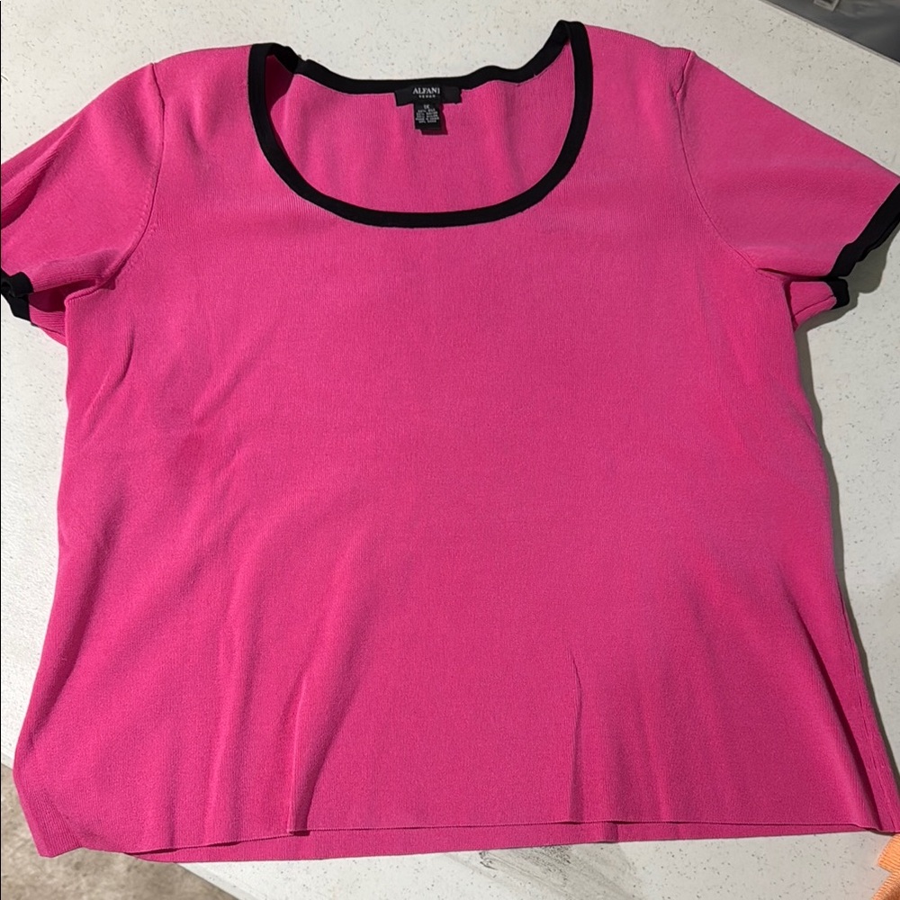 Alfani Pink Fitted T-Shirt Blouse